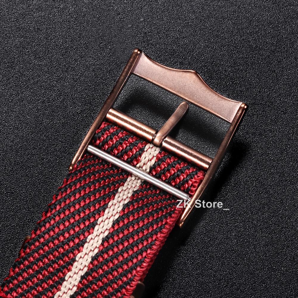 Neues Nylon Uhrenarmband 20mm 22mm Amry Gewebtes Stoffarmband für Militär Geripptes Sport Uhrenarmband Herren Ersatz Armband Armreif