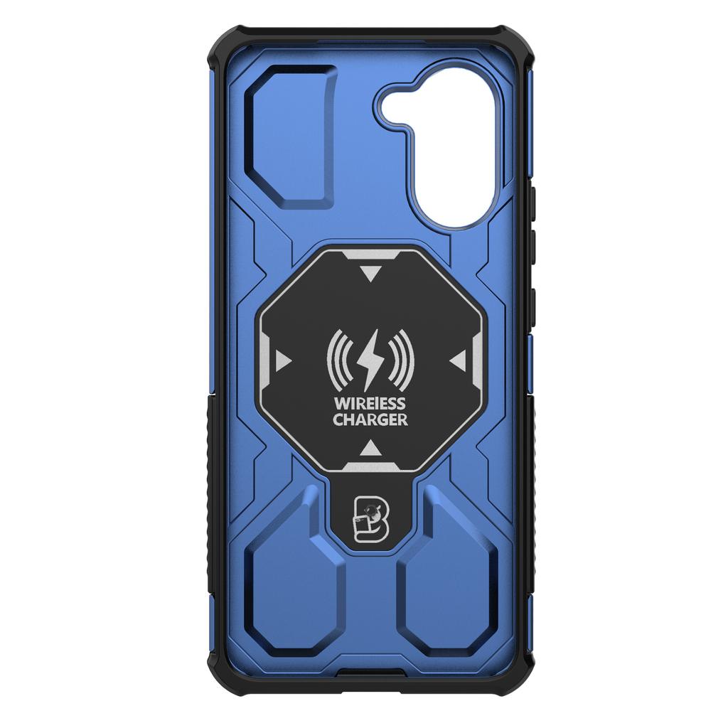 Für OnePlus Nord CE 5G/Ace 5 Racing 5G Magnetische Hülle Drehbarer Metall-Aufsteller PC+TPU Handy-Rückseite