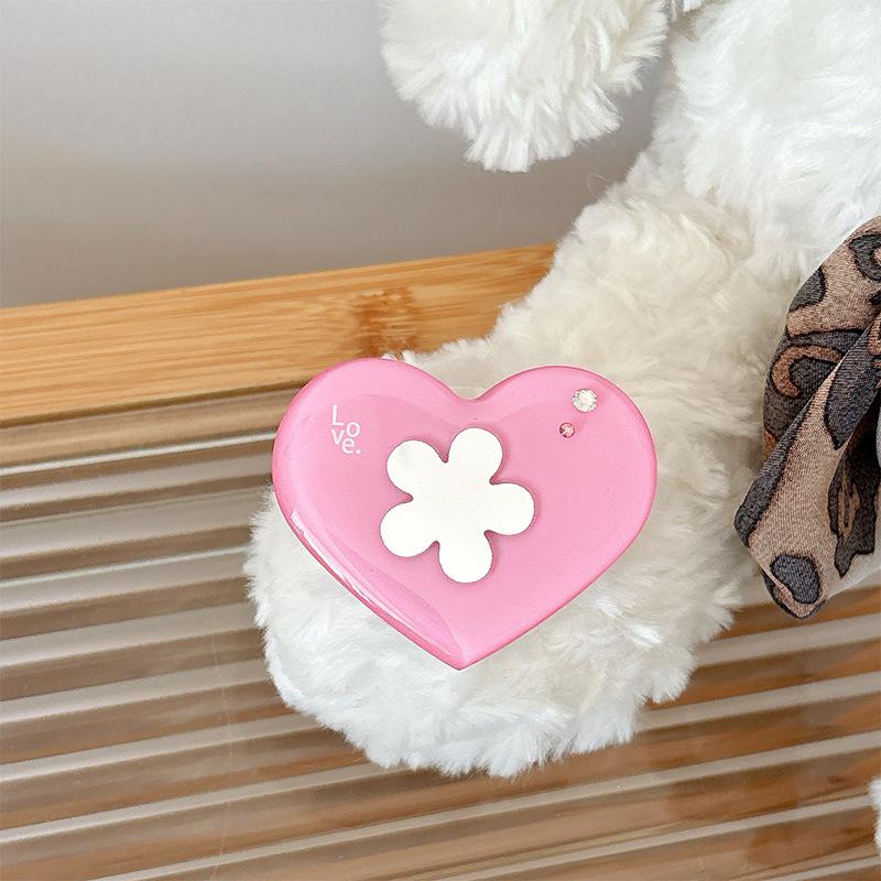 Korean Style Girly Magnetic Phone Holder with Flower Mirror and Magsafe Ring Gift