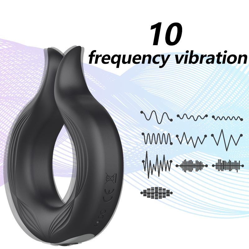 Male Vibrator Penis Ring Clitoris Stimulation Massage Delayed Ejaculation Adult Sex Toys Sex Products Massage Couples