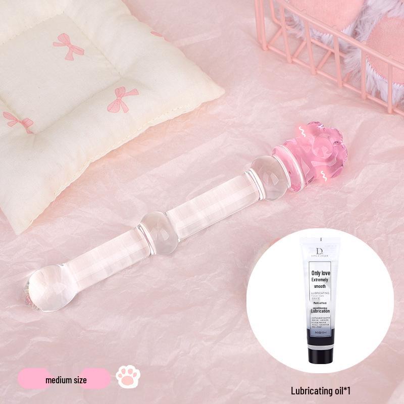 Transparenter Kristallglas-Butt-Plug Trainings-Prop - Erotisches SM Alternativspielzeug