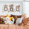 Cute Cartoon Owl On Branch Wall Stickers, Self-Adhesive Decor for Kids Bedroom Entryway Home Decoration