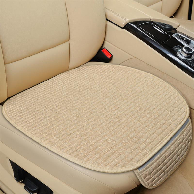 1/2pcs Universal Car Seat Cover Linen Fabric  Non-slip Ventilation Breathable Comfortable Seat Protector Cushion Car Accessories