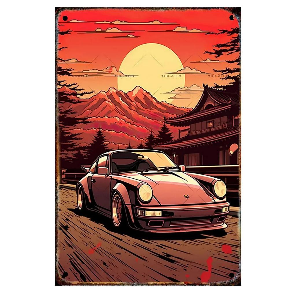 Plaque Metal Tin Signs Classic Cars Wall Decoration Vintage Art Posters Iron Painting for Man Cave Home Cafe Game Room Club Bar