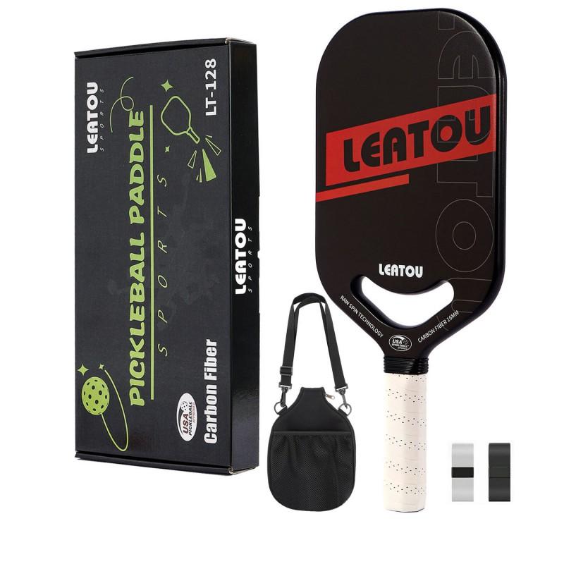 Carbon Fiber Pickleball Paddle Honeycomb Core Heat-Pressed One-Piece Construction Tournament Ready Gift Box Set