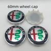 4pcs 3D 60mm 10 pins For Alfa Romeo 147 156 159 Car emblem Wheel hub Center Cap Badge covers sticker Decals Styling accessoriesCC5 