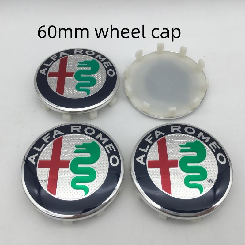 4pcs 3D 60mm 10 pins For Alfa Romeo 147 156 159 Car emblem Wheel hub Center Cap Badge covers sticker Decals Styling accessoriesCC5