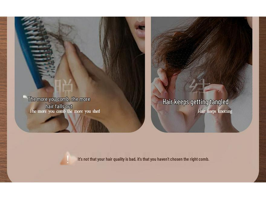 Sandalwood Wide-Tooth Comb - Anti-static Wooden Hair Comb for Men & Women, Portable Massage Brush for Straight Hair