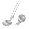 Camping Tableware Folding Camping Cooker Outdoor Tableware 304 Stainless Steel Spoon Shovel Spatula for Travel Hiking