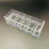 Poker Chips Box Acrylic Fine Chips Transparent Box Casino Gambling Chips Storage Case With Covers Coin Collection Holder Boxes