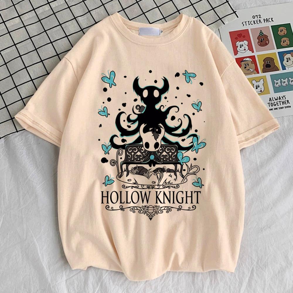 Hollow Knight Silksong Pattern Print TShirt HipHop Retro Anime Womens Clothing Comfortable Breathable and Soft Cotton