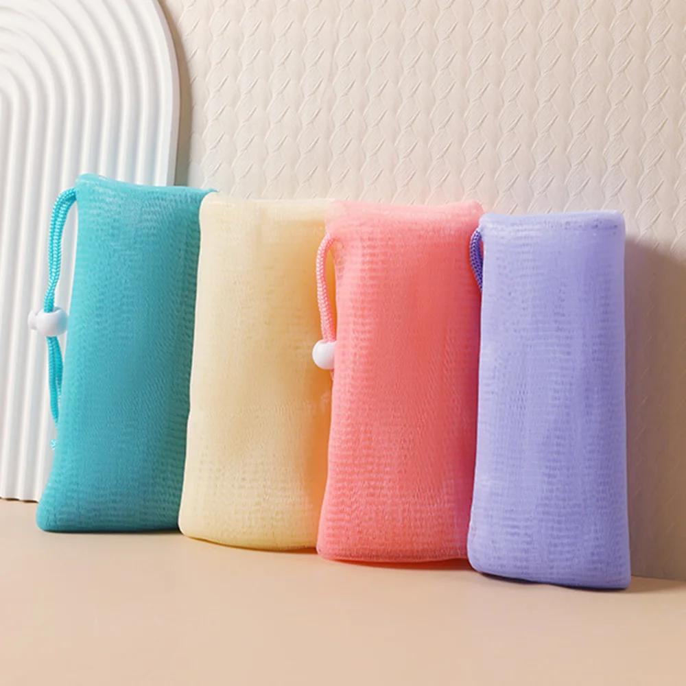 Förtjockad löddrande tvålpåse ansiktsrengöring nätpåse dusch bubbelskum nät babybad kroppstvätt rengöringssvampar ansikts