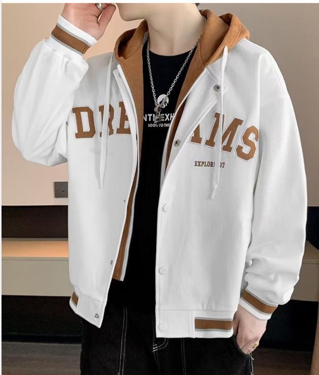 Trendy Japanese-Style Long-Sleeve Hooded Jacket for Men - Autumn/Winter All-Match Fashion