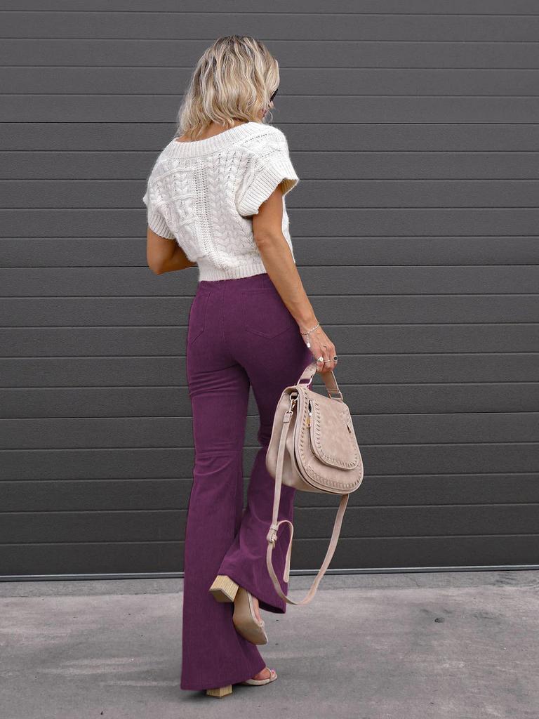 Winter New Solid Velvet Casual Fashion Personality Women's Pants Trendy Brand Casual