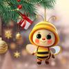 Adorable Little Bee Car & Tree Ornament Set - Rearview Mirror Hanging Decoration, Perfect Gift