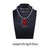 1pc Fashionable Beaded Lobster Pendant Necklace, Versatile Beach Vacation Style