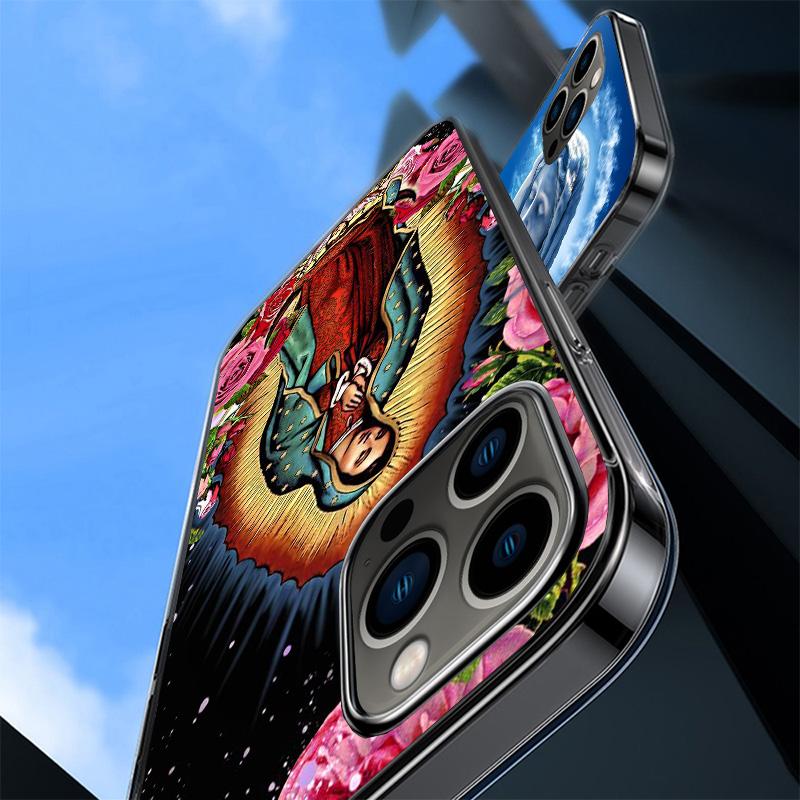 Virgin De Guadalupe Virgen Mary Cover Phone Case For iPhone 16 17 Air 15 14 Pro Max 16E Phone Case 13 Mini 12 11 7 SE 8 Print Pa