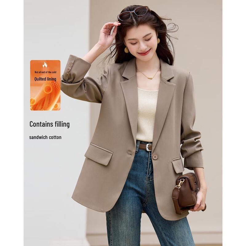 

TERRE BLEUE Женский хлопковый жакет на одной пуговице с поясом XL