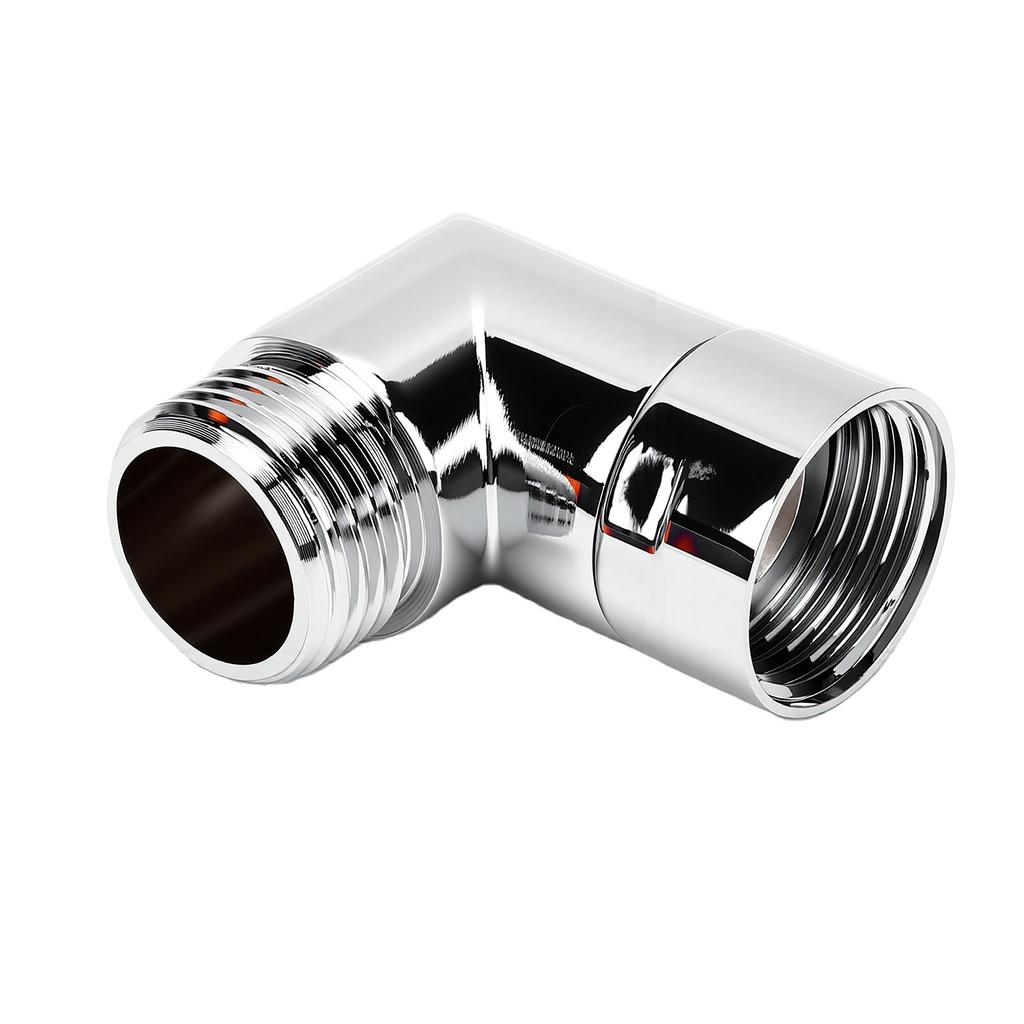 90 Degrees Shower Head Elbow Adapter G1 2in Swivel Shower Arm Extension Connector for Handheld Wall Mount Shower
