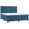 3143161 vidaXL Lit à sommier tapissier et matelas Bleu foncé 180x200cm Velours