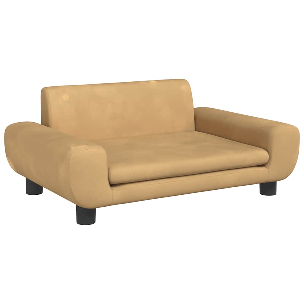 Vidaxl Sofa Dla Dzieci, Brązowa, 70X45X33 Cm, Aksamit