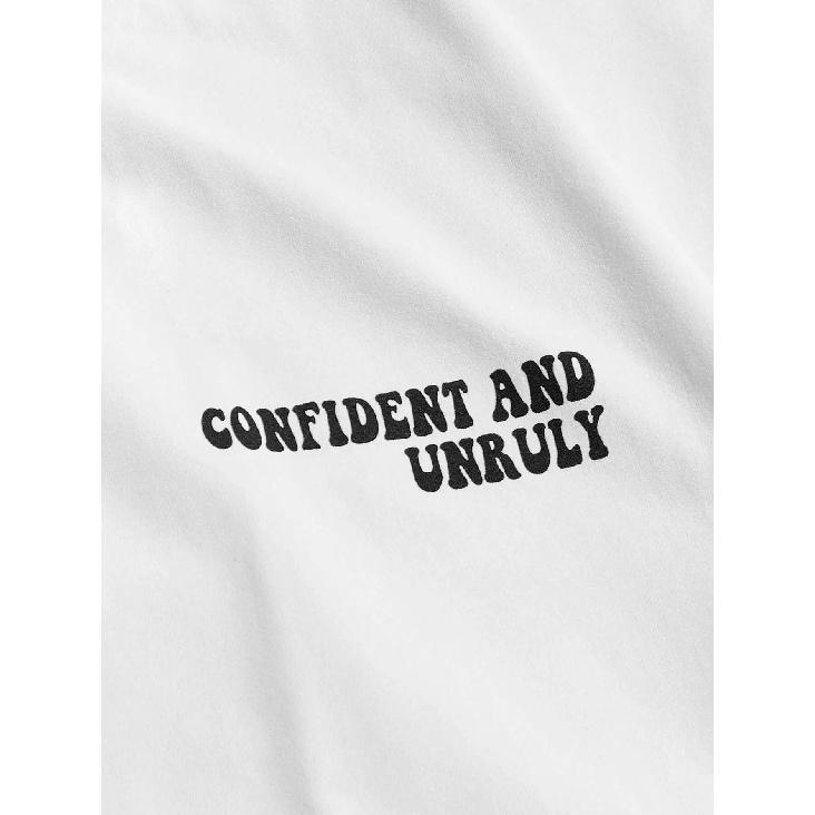 Confident And Unruly Attitude Determines Direction Men T Shirt Loose Summer Breathable Short Sleeve