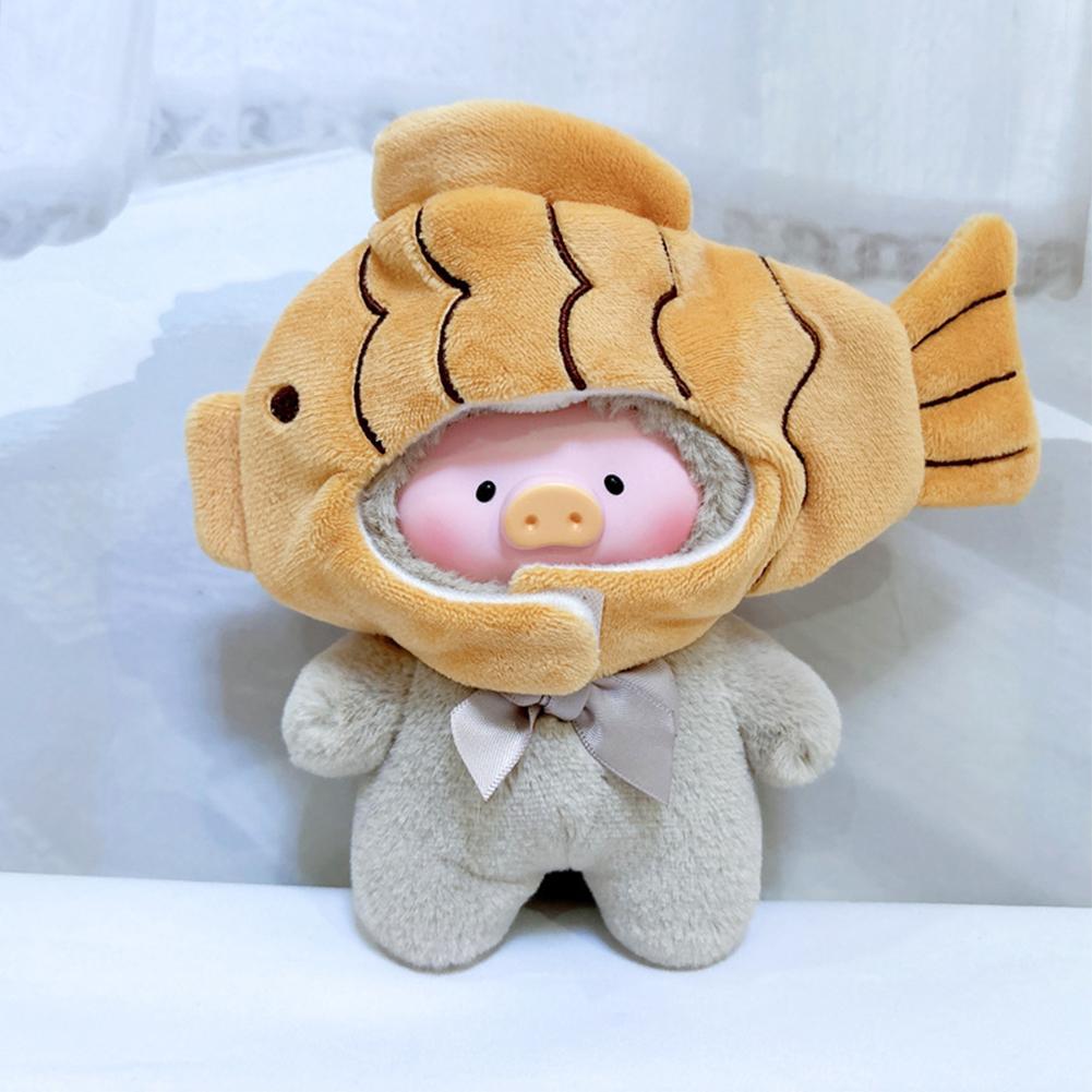 For 14cm Lulu the Piggy Headwear Cape Fashion Doll Clothes Color Match Hoodies Dolls Accessories Cute Decoration Little Clothes