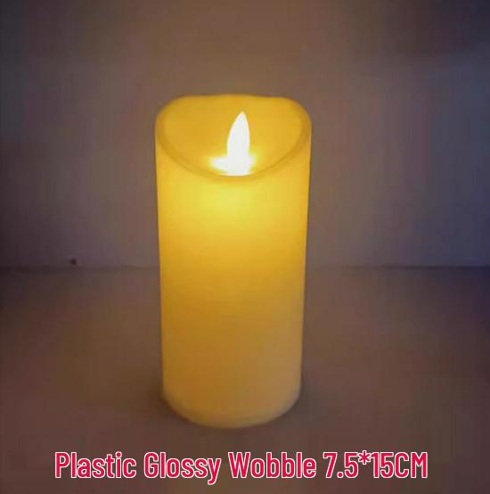 LED Battery-Powered Swaying Electronic Candle with Remote Control for Decorative Lighting