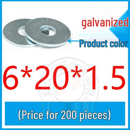 GB96-85 Carbon Steel Galvanized Thickened Oversized Flat Washer, Sizes M3-M20