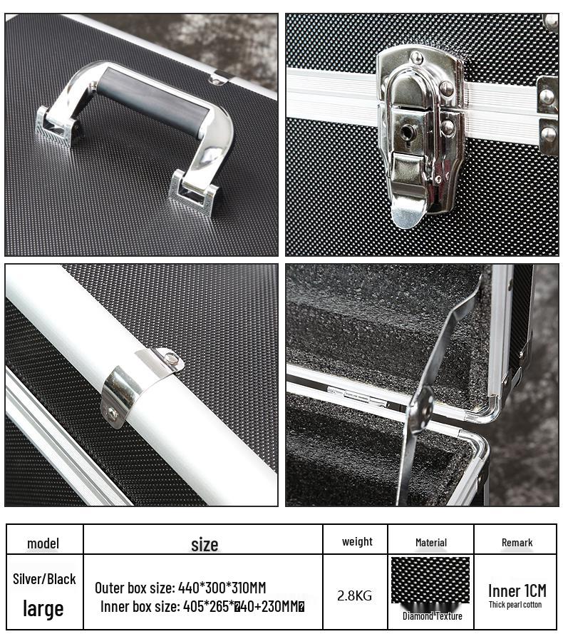Portable Aluminum Alloy Lockable Tool and Beauty Storage Case