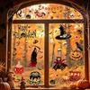 Spooky Party Decorations for Home 9PCS Halloween Static Window Stickers Gothic Silhouette Decals Reusable Indoor Outdoor Decorative Scenes