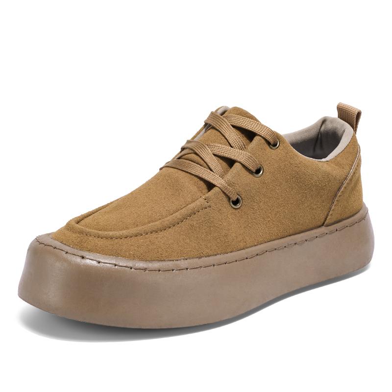 Fashion 2025New Outdoor Casual Leather Flat Sneakers Men Fashion Designer Soft Sole Breathable Office Shoes Classic Lace-Up Oxford Shoes