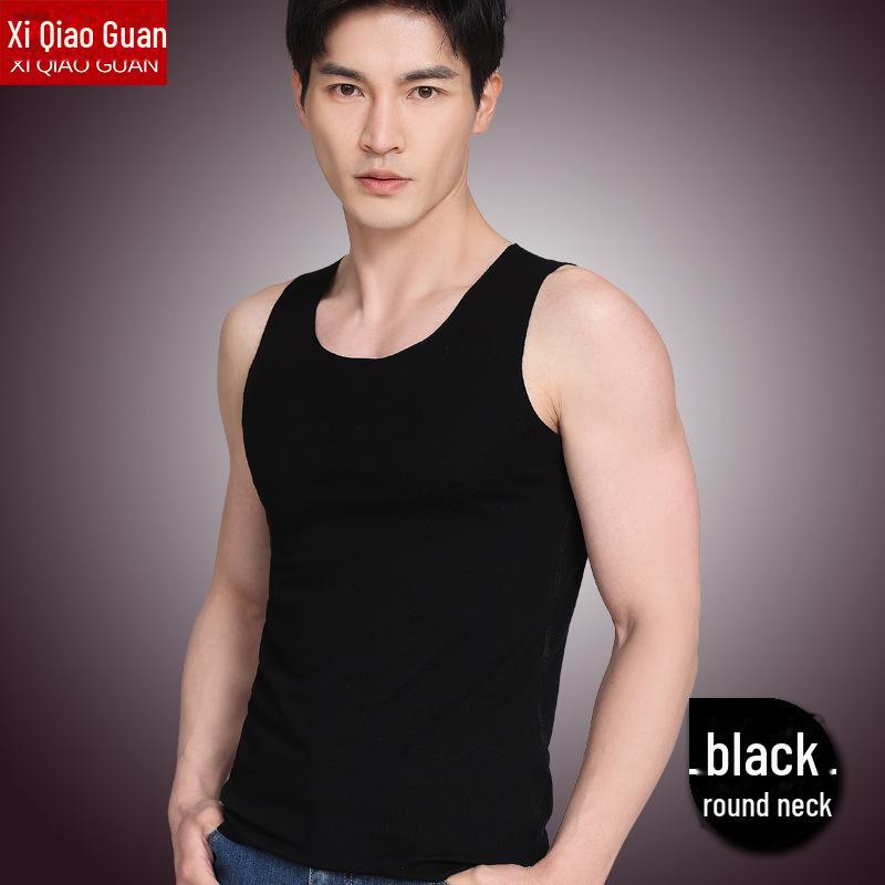 

Мужская бесшовная облегающая майка из ребристого хлопка XL