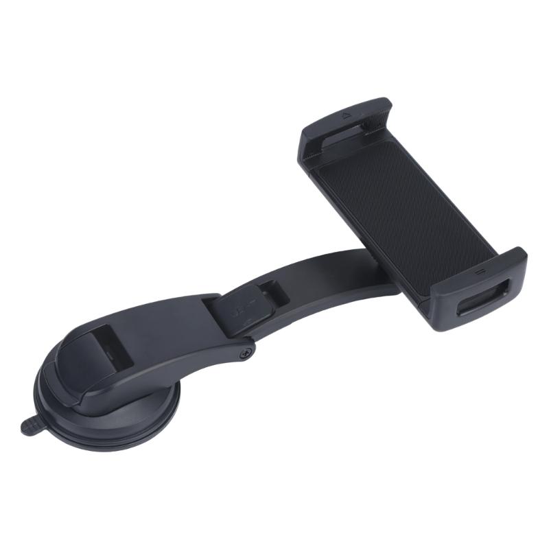 Car Tablet Stand with Suction Cup Base, Viewing Arm and Clamp Frame for Daily Commute Navigation, Travel Viewing and Passenger Use
