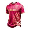 Men's Graphic Print Short Sleeve T-Shirt Round Neck Lightweight Breathable Soccer Mexico Design for Casual Wear