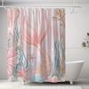 1 szt. Zasłona prysznicowa Ogon Syreny - Nadruk Koralowce i Muszle, Poliester, 71X71", 12 Haczyków, Można Prać w Pralkce, Motyw Podwodny