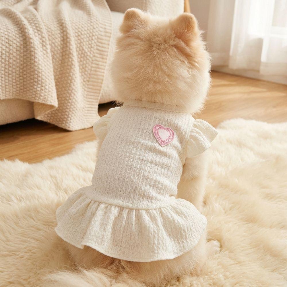Flying Sleeve Dog Princess Dress Breathable Mesh Princess Apparel Cute Dog Costume Pet Show