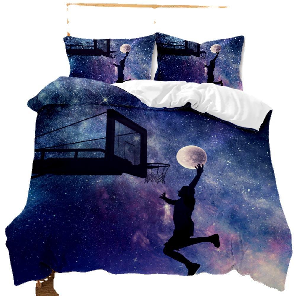 Sports Basketball Quilt Cover Three-Piece Bedding Two-Piece Kit