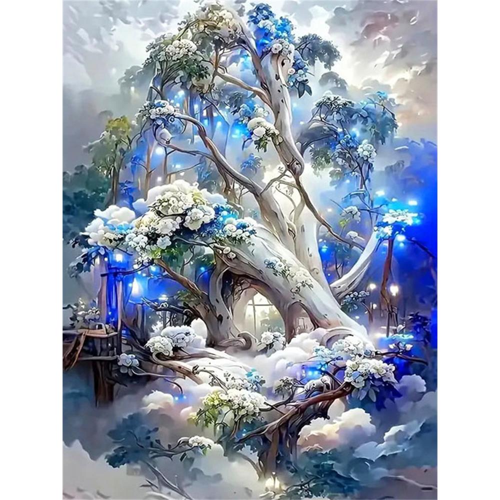 Full Diamond Painting Landscape Diamond Mosaic Waterfall Embroidery Tree Fantasy Wall Decor Craft Kit