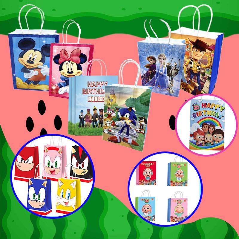 Vibrant Toy Story Portable Paper Bag Disposable Gift Bags For Children's Birthday Parties