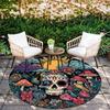 Skeleton Pattern Round rug,Carpet Rug for Living Room Bedroom Sofa Playroom Decor,Non-slip Floor Mat,Holiday Gifts and Birthday Gifts.