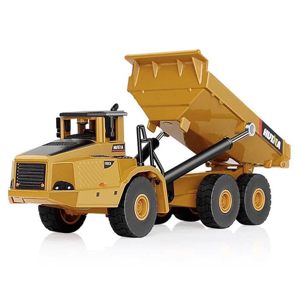 HUINA Excavators 1/50 Alloy Toys Scale Die-cast Forklifts Loader Bulldozer Road Roller Engineering Construction Car Boys Gifts
