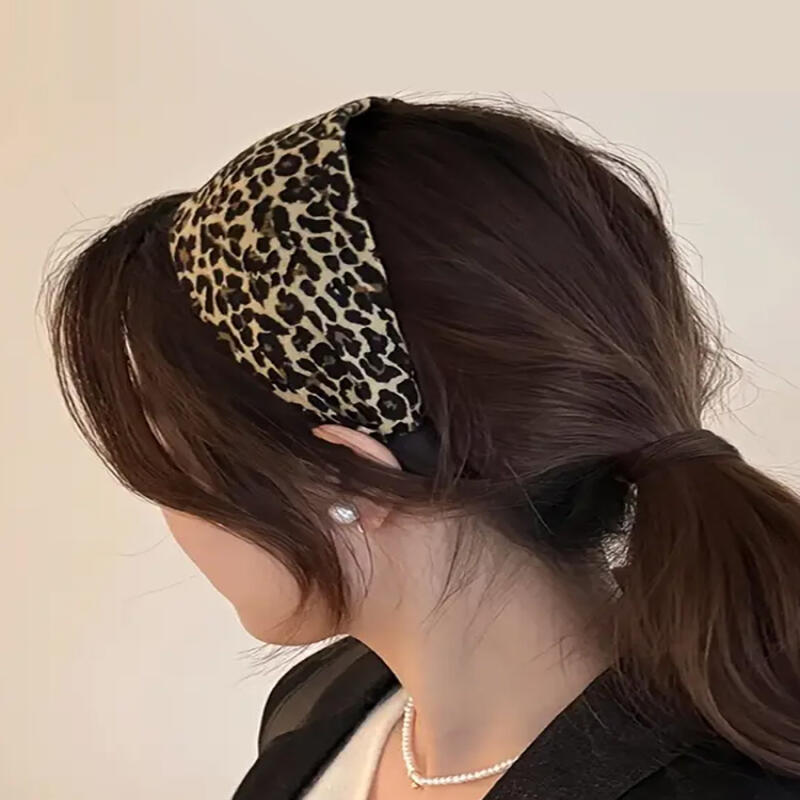 Kuami Hopi Leopard Wide Hairband Headband