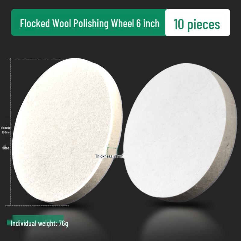 Wollflock-Polierscheibe - Selbstklebender Filz für Winkelschleifer, Spiegelfinish auf Möbeln & Autolack.