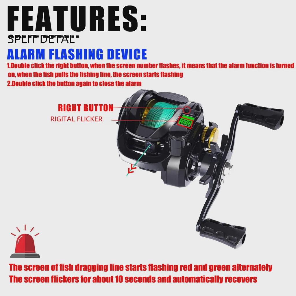 Digital Display Dual-Line Cup Sea Fishing Reel for Long-Distance Casting