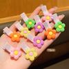 10 Flower Hair Clips with Sweet and Stylish Colors, Randomly Arranged for Daily Use As Hair Accessories