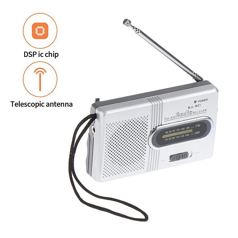 Portable Mini Radio Handheld Am Fm Music Player Speaker Outdoor Stereo Radio
