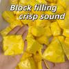 Crunchy Squishy Cheese Stress Ball Crispy Sound Squeeze Toy Round Blocks Filled Fidget Toy Asmr Sensory Stress Relief Toy Gifts