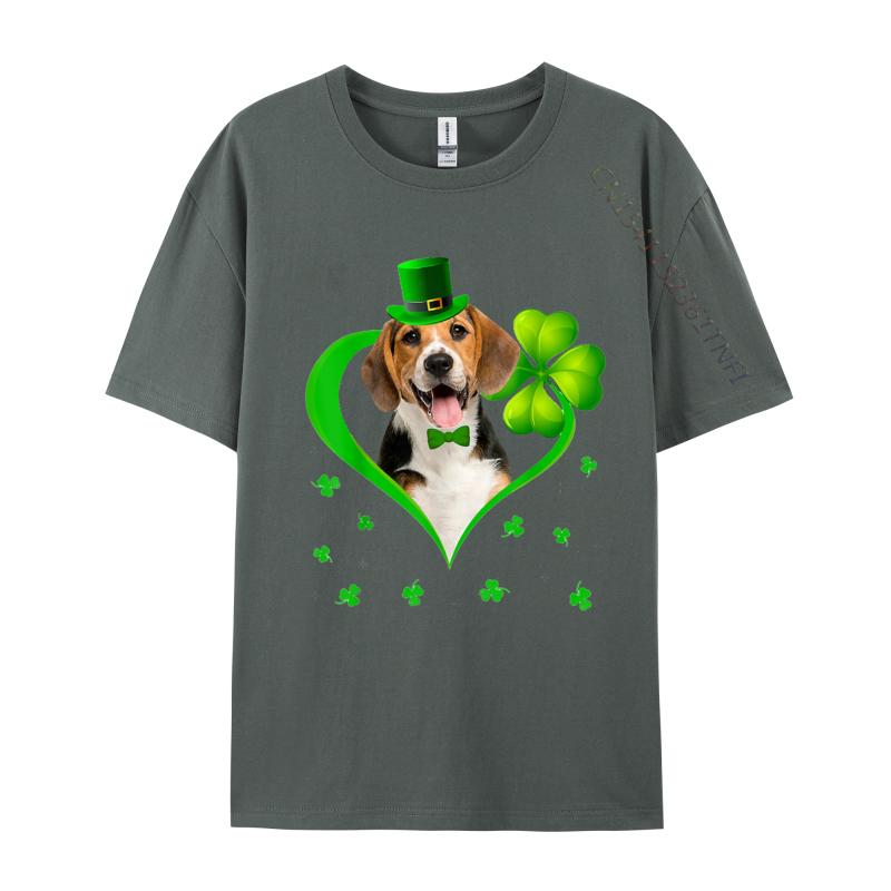 Beagle Dog St Patricks Day Tshirt Pride Gift Present Tee Funky Print T Shirt Cotton Men Tops Tees Birthday Gift