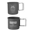 1/2Pcs Outdoor Cup with Foldable Handle Hiking Cup for Backpacking Hiking Traveling and Picnic
